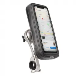 SBS Soporte Aluminio Manillar para Smartphone 6" Negro