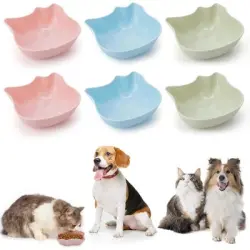UAMLY Juego de cuencos para gatos – plástico - 6 piezas