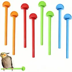 ZooVenture Juego de 8 perchas universales de plástico para pájaros - 8 piezas
