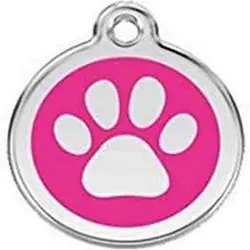 Placa identificativa Huella Fucsia S