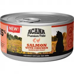 Acana Pack De Latas Salmón y Pollo Para Gatos Adultos, Peso 1 x 24 latas 85 gr