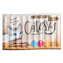 Catessy Sticks 10 x 5 g snacks para gatos - Salmón a la barbacoa