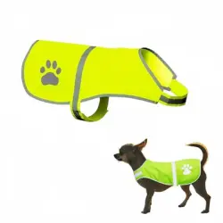 FurryFusion Chaleco reflectante de seguridad para perros - METRO
