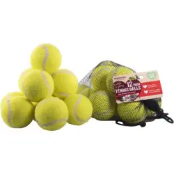 HausPets 12 pelotas de tenis estándar para perros - 12 pelotas de tenis