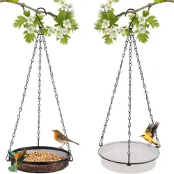 IntiMeg Comedero colgante para pájaros de 2 niveles - Una pieza