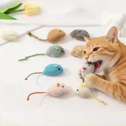 MCBOSON s para gatos y ratones (9 piezas) - Lote de 9 juguetes de varios colores(gris, beige, rosa, blanco, azul, café)