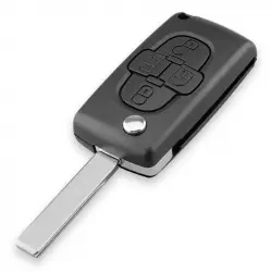 OcioDual CE0523 HU83 Carcasa Llave Mando de 4 Botones para Citroën C8/Peugeot 1007
