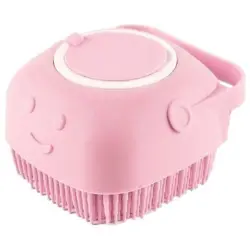 Pawffee Cepillo rosa con depósito de baño y masaje para perros - 1 pieza