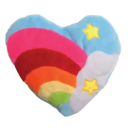 Peluche corazón con arco iris de Aumüller con catnip para gatos - 1 juguete