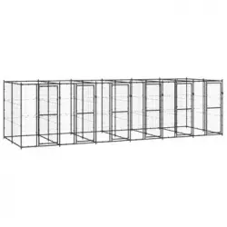Perrera De Exterior | Jaula Para Perro | Parque Para Mascotas De Acero 14,52 M² Cfw783792