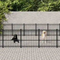 Perrera De Exterior | Jaula Para Perro | Parque Para Mascotas De Acero 18,82 M² Cfw783816