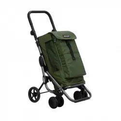 Playmarket Go Up Premium Carro De La Compra, 4 Ruedas, Plegable, Verde