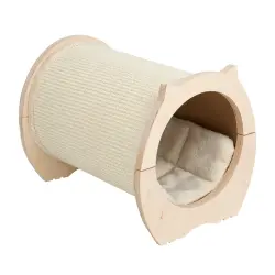 Rascador barril con túnel Natural Paradise Peony para gatos - 41 x 30,5 x 32,5 cm (L x An x Al)