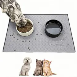 ZooVenture Alfombrilla de comida para perros y gatos - grande