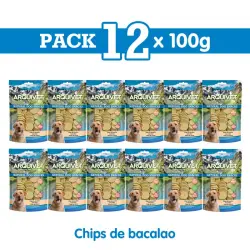 Chips de Bacalao 100g Snack para perros, Unidades 12 unidades