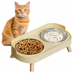 FurryFusion Juego de comederos elevados para gatos - Artículo 1