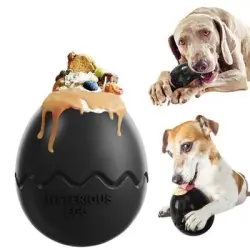 IntiMeg  para perros con forma de huevo de dinosaurio - Negro