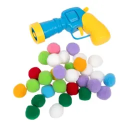 Pistola lanzapelotas zooplus Basics para gatos - Pistola de juguete incl. 30 pelotas de felpa