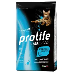 Prolife Cat Grain Free Sensitive Lenguado esterilizado y patatas - 7 kg