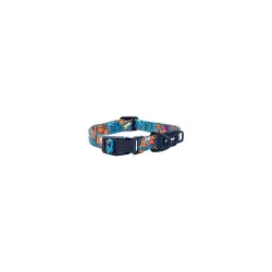 Rogz Collar Graffiti Azul para perros - 34–56 cm x 20 mm