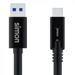 Simon Cable USB 3.1 a USB-C Macho/Macho 1m Negro
