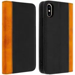 Avizar Funda Cartera Función Soporte Negra para iPhone X/XS
