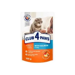 Clubs 4 Paws Pienso húmedo para gatos Salmón en gelatina