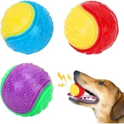 HausPets 3 pelotas chirriantes – Indestructibles – Alta elasticidad - bolas