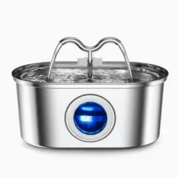 HausPets Dispensador automático filtro acero inoxidable 3,2 l gatos, perros - una pieza