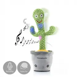 Innovagoods Cactus Bailarín Y Parlanchín Recargable Con Música Y Led Multicolor Cacxi