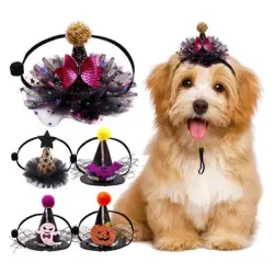 IntiMeg Sombreros de Halloween para perros y gatos (5 unidades) - Cinco artículos