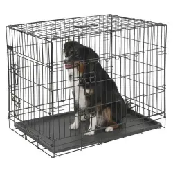 Kerbl jaula robusta negra para perros