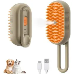 Pawffee Cepillo de vapor 3 en 1 para gatos perros - Masaje eléctrico - Pro - 1 pieza