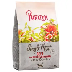 Purizon Single Meat con vacuno y flores de hibisco pienso para gatos - 400 g