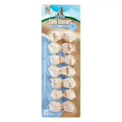 Barkoo Deli Bones Dental huesos con nudos para perros - XS, 7 uds. de 5 cm (84 g)