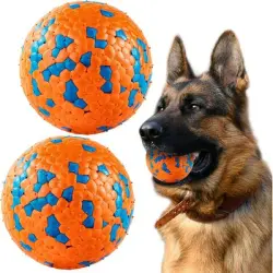 HausPets 2 pelotas indestructibles para perros – 7 cm – Naranja - Naranja – 7 cm