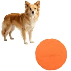 MCBOSON Disco frisbee para perros, de caucho natural, ø22 cm de diámetro - Artículo 1
