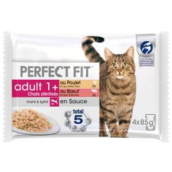 Perfect Fit Sterile Adult para gatos - 52 x 85 g (vacuno y pollo)
