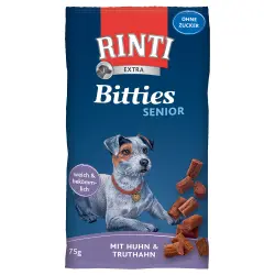 RINTI Extra Bitties Senior snacks para perros mayores - 75 g