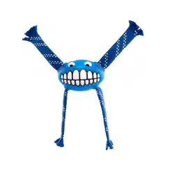 Rogz flossy juguete de peluche flexible azul para perros