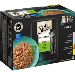 Sheba 12 x 85 g en sobres Multireceta - Selección de pescados y carnes en salsa