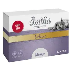 Smilla Deluxe Mousse 48 x 85 g - Con vacuno y tomillo