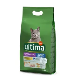 Ultima para gatos 2 x 7,5 / 3 / 1,5 kg - Pack Ahorro - Esterilizado Senior (2 x 3 kg)