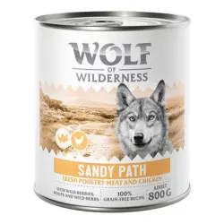 Wolf of Wilderness Expedition 6 x 800 g - Sandy Path - Ave con pollo