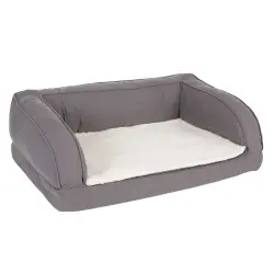 Cama ortopédica gris para perros - S: 75 x 50 x 25 cm (L x An x Al)