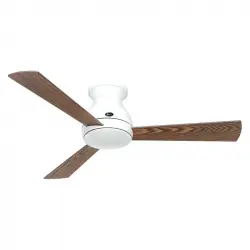CasaFan Eco Pallas 116 WE-EA/NB Ventilador de Techo Ecológico con Motor Luz Mando y Aspas Reversibles 20W