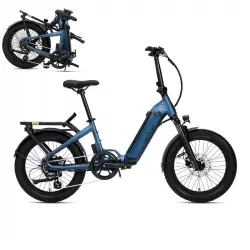 Deruiz Peridot Bicicleta Eléctrica Plegable 20" 500wh Autonomía Máxima de 143km Azul