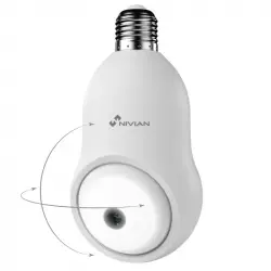 Nivian Cámara de Bombilla Vigilancia Wifi Exterior 2K
