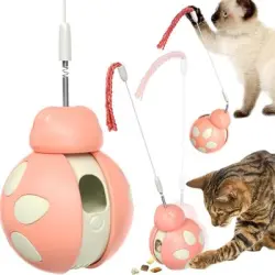 ZooVenture Dispensador de golosinas para gatos - ABS, resorte - Rosa