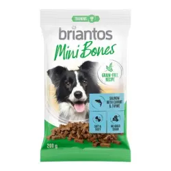 Briantos Mini Sin Cereales Huesos para perros - 200 g pato, guisantes y arándanos